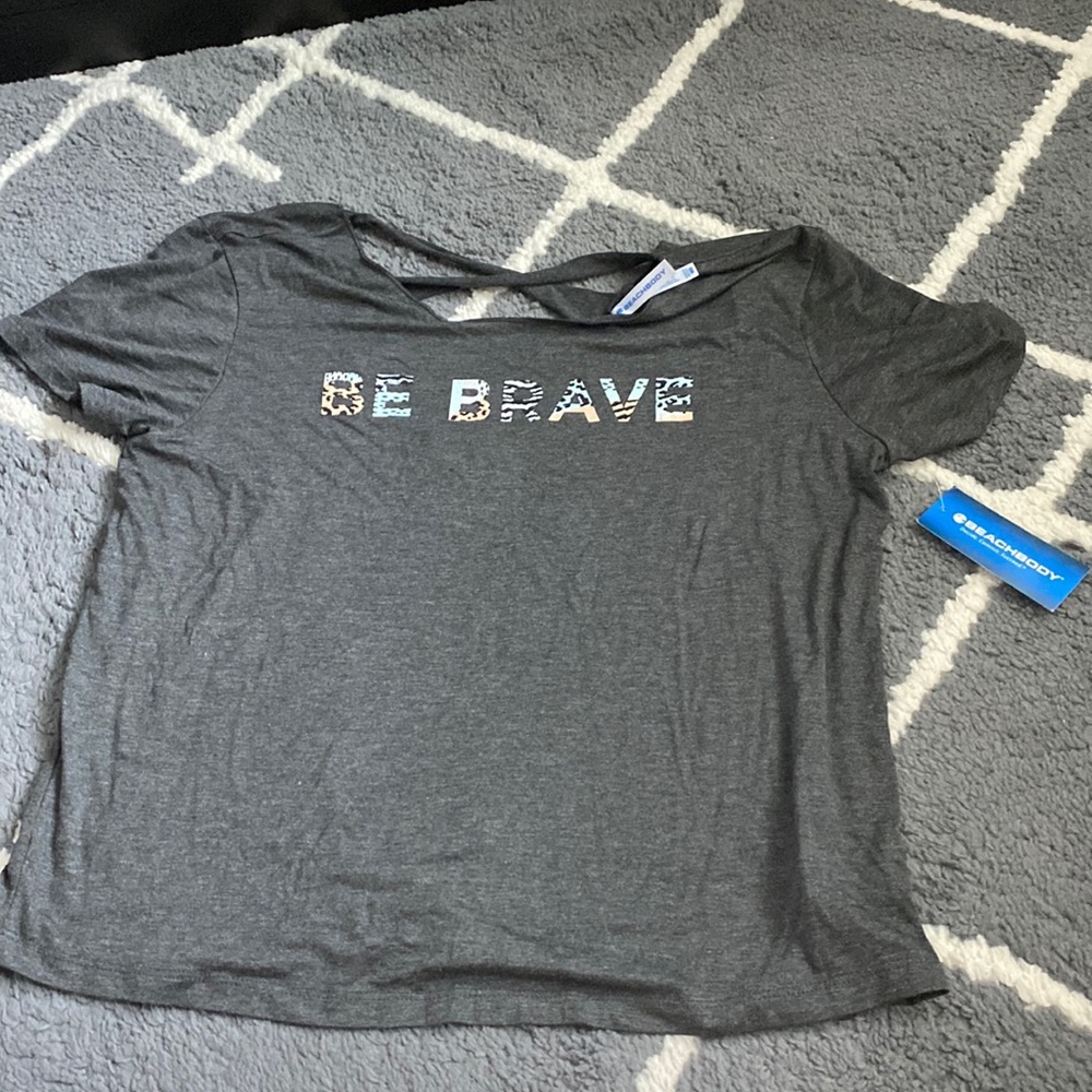 NWT Beachbody Be Brave Crossback T-shirt